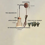 Yellow Travertine LED Wall Sconce with Pull Chain Switch
