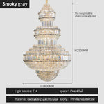 Crystal Villa Chandelier Pendant - Modern European Style Luxury Hotel Lobby Light