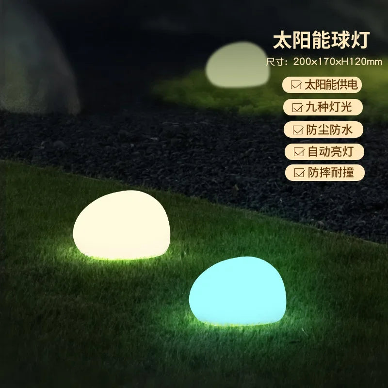 Solar Stone Light: Waterproof LED Lamp for Outdoor Patio, Yard, Garden, Lawn