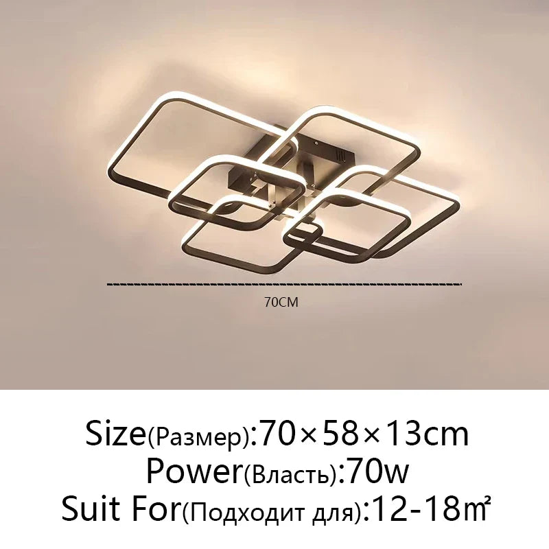 LED Ceiling Light: Modern Dimmable Fixture for Home Living Room, Bedroom, Dining Room