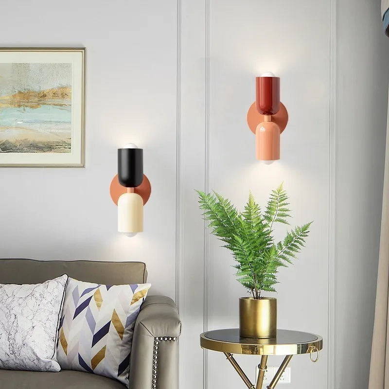 Cream Double Head LED Wall Lamps for Living Room Bedroom Indoor Decoration