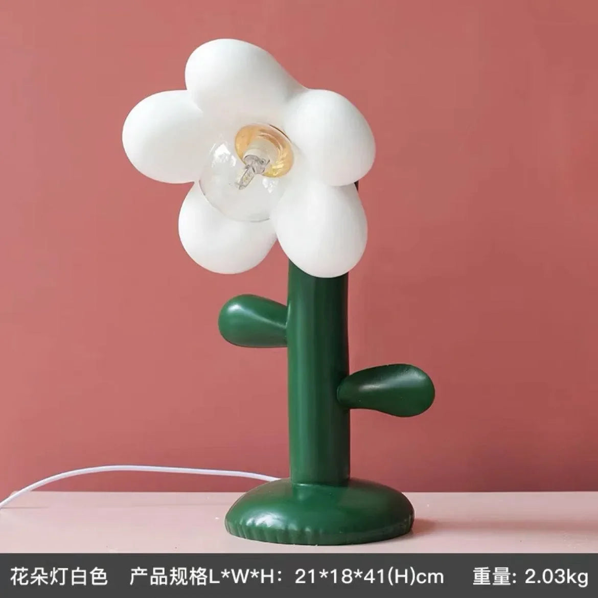 Flower Desk Lamp: Office Bedroom Wedding Gift Living Room Decor Kids Room Bedside Table