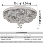Luxury Crystal LED Chandelier Ceiling Lamp for Living Dining Room