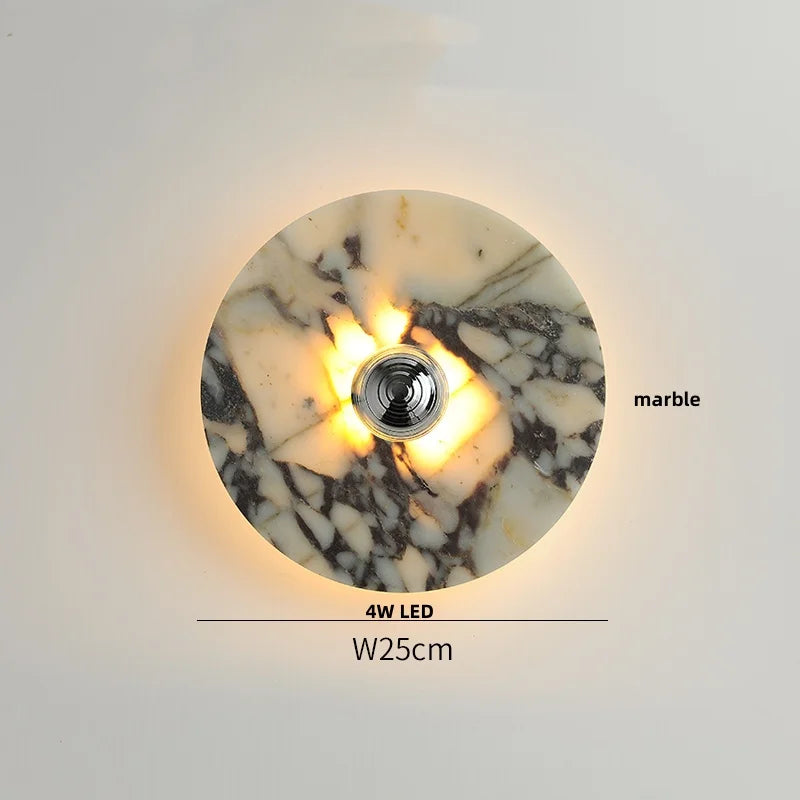 Marble LED Wall Sconce Light: Modern Nordic Home Decor for Living Room Bedroom