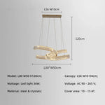 Crystal LED Pendant Lights Remote Control Dimmable Suspension Lamp