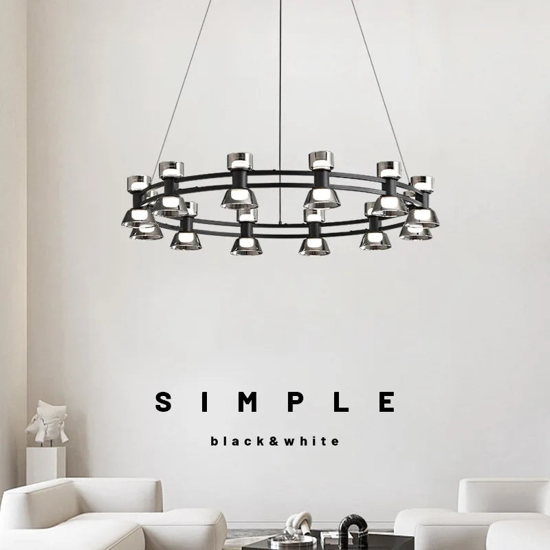 Copper Ring Pendant Lamp for Modern Luxury Living Room, Bedroom, Restaurant, Bar & Home Decor.
