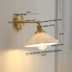 Ceramic LED Wall Light with Pull Chain Switch for Bedroom Bathroom Living Room