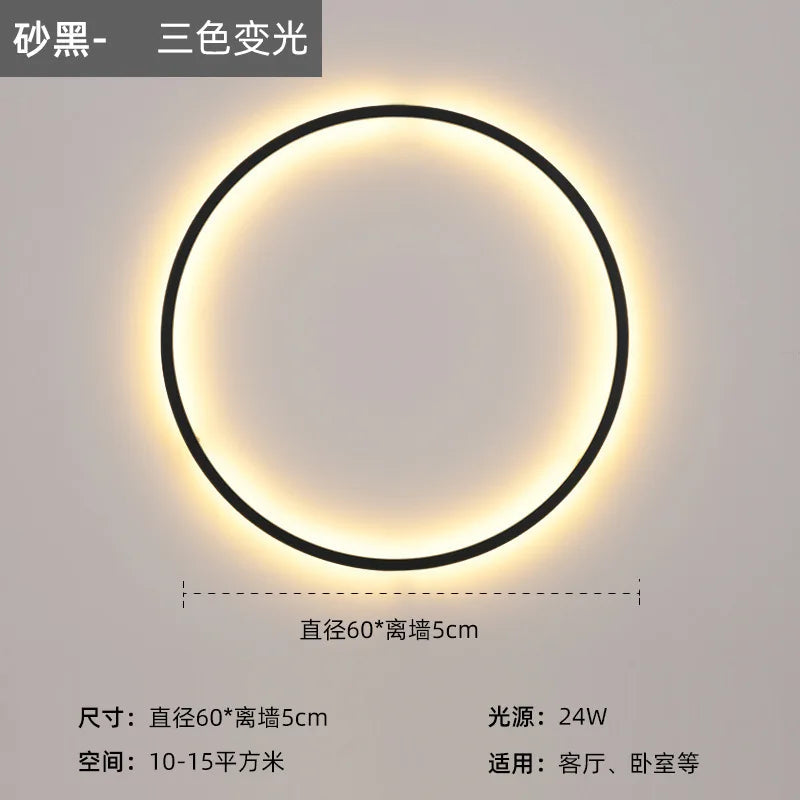 LED Wall Circle Lights for Bedroom Living Room Aisle Stairway