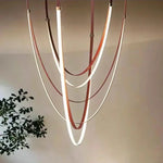 Nordic Belt LED Pendant Lights for Kitchen Island Living Room Chandelier