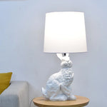 Rabbit LED Table Lamp Modern Nordic Design Resin Industrial Decor for Bedroom