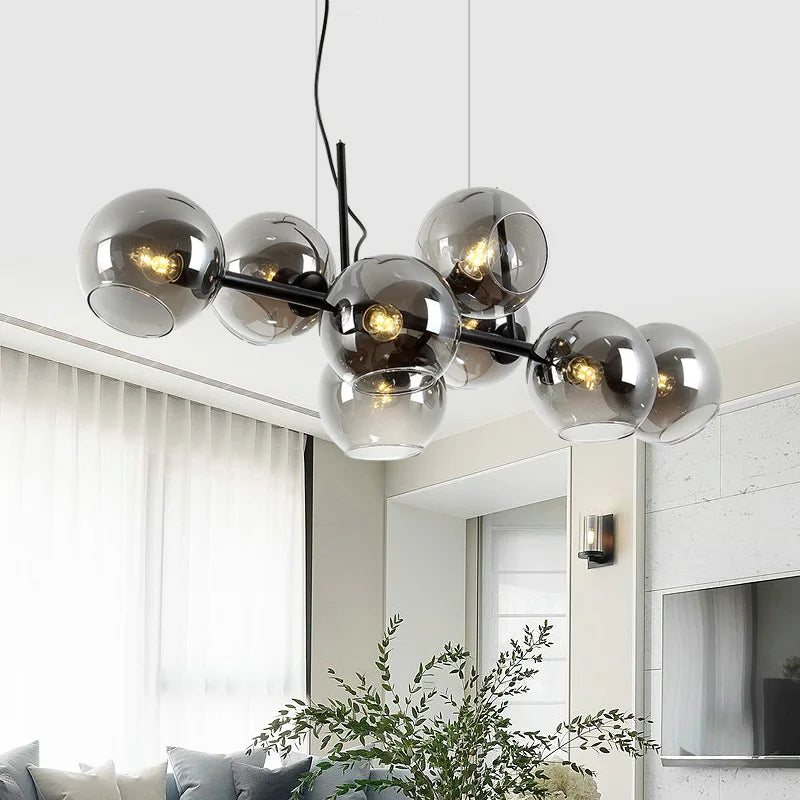 Glass Ball Pendant Lights for Dining Living Room Kitchen