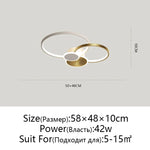 Modern LED Chandelier with Remote Control for Living Room & Bedroom Lighting