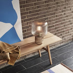Nordic Glass Table Lamp for Bedroom Living Room Club Mushroom Lamp