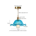 Afralia™ Brass Glass LED Pendant Lamp for Cafe Bar Restaurant Bedroom Loft