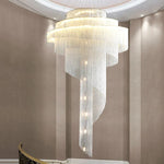 Revolving Tassel Chandelier for Duplex Living Room and Hotel Lobby