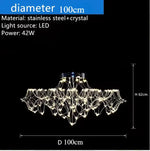 Starry Crystal Chandelier Ceiling Light Luxury Modern Living Room Bedroom Restaurant