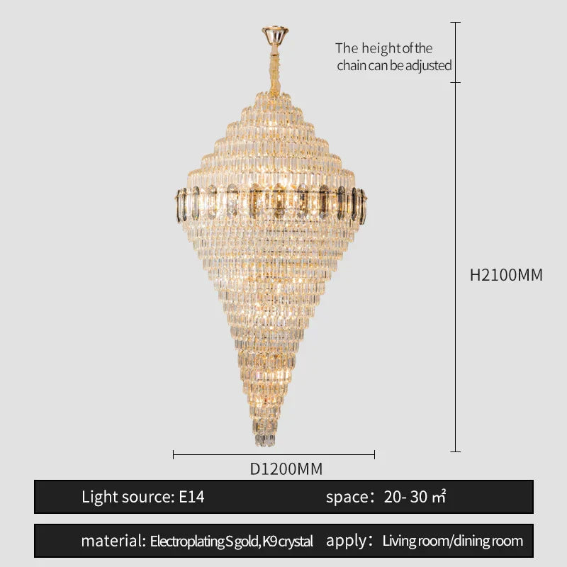 Hollow Chandelier: Luxury Spiral Staircase & Living Room Light for Hotel Lobby