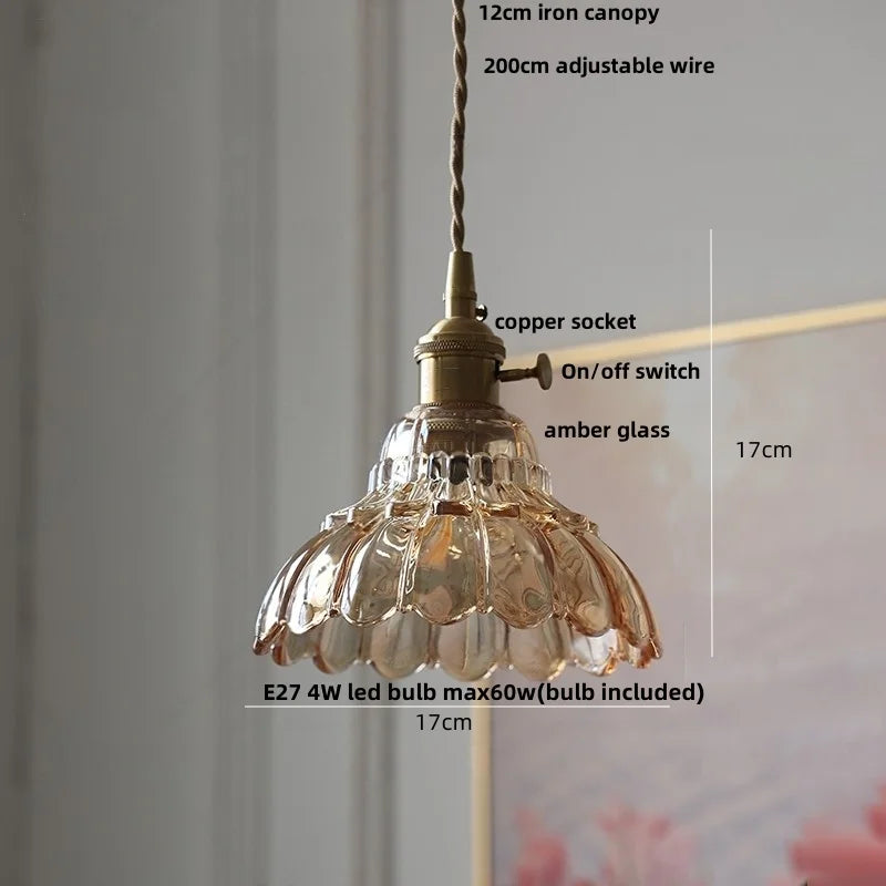 Wicker Glass LED Pendant Light - Modern Adjustable Fixture for Restaurant & Coffee Bar
