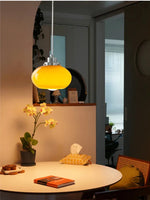 Modern Bauhaus Glass Pendant Chandelier Light for Home Decor in Orange