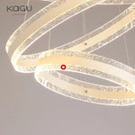 Circle Rings LED Chandelier for Living & Dining Room - Modern Acrylic Aluminum Lighting