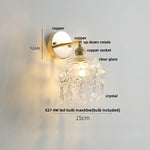 Rotatable LED Wall Sconce Clear Glass Reading Lamp with Pull Chain Switch