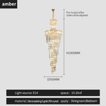 Crystal Spiral Chandelier Duplex for Modern Spaces