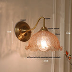 Amber Glass Wall Sconce Vintage Loft LED Vanity Light Fixture