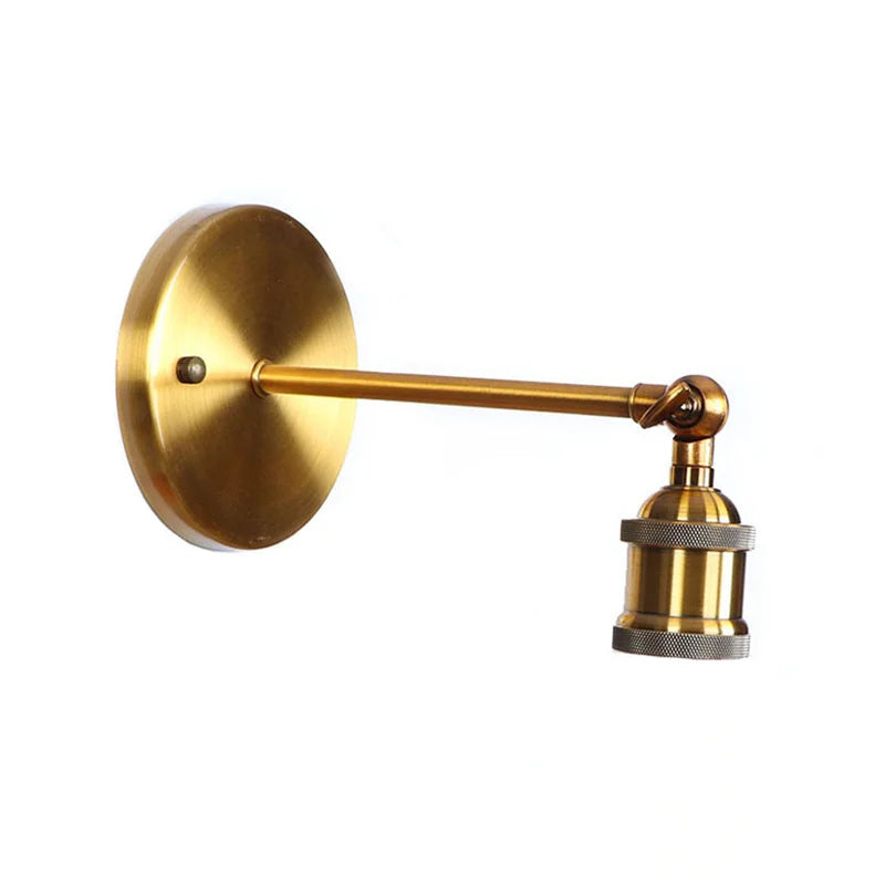 Loft LED Wall Lamp Gold Pull Chain Switch Industrial Luminaire