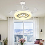 Modern Minimalist LED Ceiling Fan Light with Remote Control