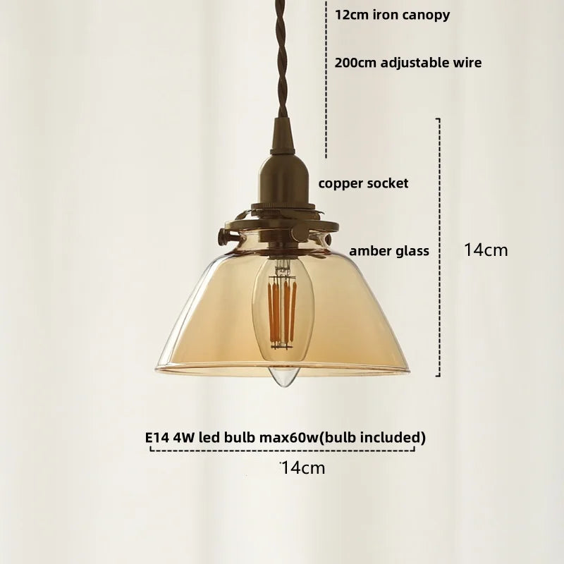 White Glass LED Pendant Lamp Nordic Modern Copper Socket Hanging Lights