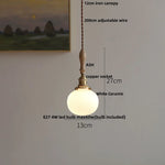 Wood Ash LED Pendant Light - Adjustable Nordic Modern Hanging Lamp
