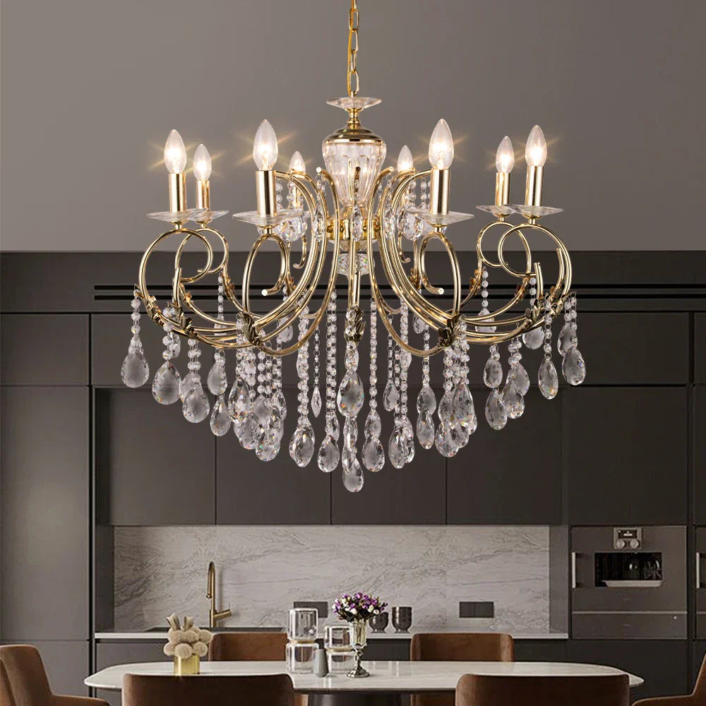Crystal Chandelier Gold Chrom Nordic LED Luxury Lighting