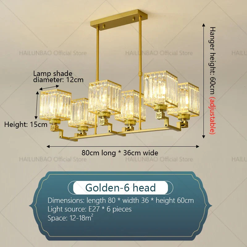 Crystal Chandelier: Modern Light Luxury for Living Room, Bedroom, Restaurant, Villa, Hotel