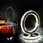 Modern LED Crystal Stainless Steel Desk Lamp for Bedroom and Outdoor Lighting