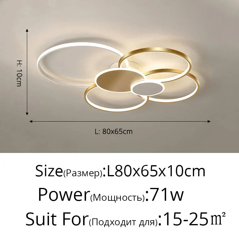 Acrylic Chandelier Light Modern Minimalist Ceiling Lamp for Living Dining Bedroom