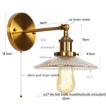 Afralia™ Industrial Loft LED Wall Light for Bedroom, Bathroom, Stairs - Plug In Iron Lamp