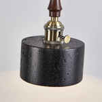 LED Pendant Lights Black Travertine Table Hanging Lamp for Bedroom Living Dining Room