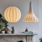 Silk Pendant Lights: Nordic Minimalist LED Chandelier for Dining Room, Bedroom, Bar