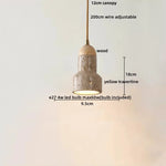 Yellow Travertine Stone LED Pendant Lamp for Kitchen, Living Room, Bedroom