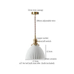 White Ceramic LED Pendant Lamp - Nordic Minimalism Design