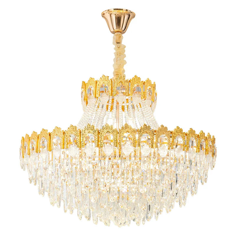 Luxury Crystal Chandelier: Elegant Lighting Solution for Living Room, Lobby, and Restaurant
