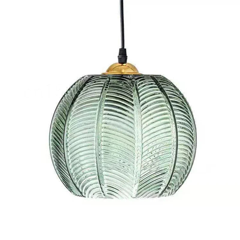 Nordic Green Glass Pendant Lights by for Modern Living Room and Bedroom Decor