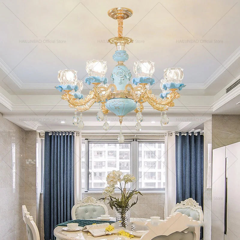 Modern Crystal Chandelier for Living Room Dining French Luxury Bedroom