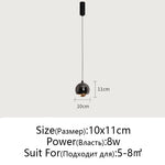 Gold Metal Luster Pendant for Bedside & Kitchen Island - Minimalist LED Hanging Light