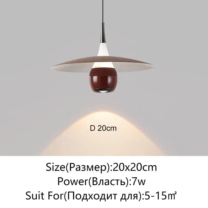 Saucer LED Pendant Lamp for Home Decor and Dining, Designer UFO Light