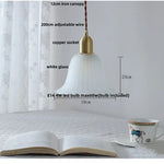 White Glass LED Pendant Lamp - Modern Nordic Hanging Light