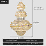Crystal Villa Chandelier Pendant - Modern European Style Luxury Hotel Lobby Light