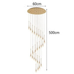 Nordic Home Decor Stair Chandelier Living Dining Pendant Ceiling Light by Afralia™