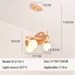 Wooden Aircraft Pendant Light Hanging Lamps Chandelier Ceiling Suspension