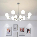 Glass Ball LED Ceiling Chandelier for Modern Living Room and Bedroom